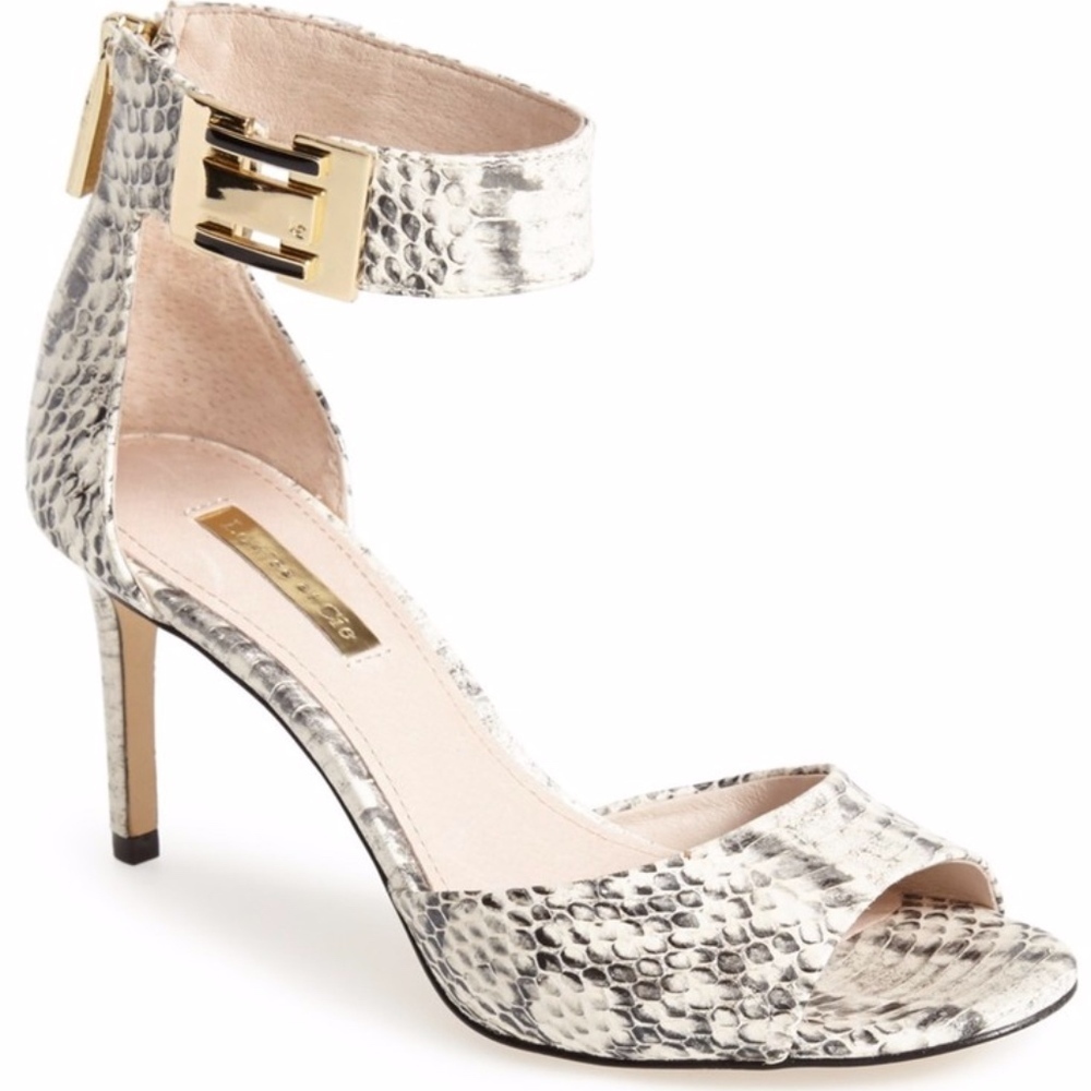 Louise et Cie Gordon High Heel Python Sandal NWOT